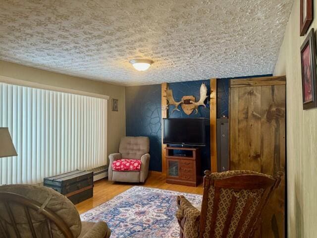 145 12th Ave, Madawaska, ME 04756 - living room with wood finished floors and a textured ceiling