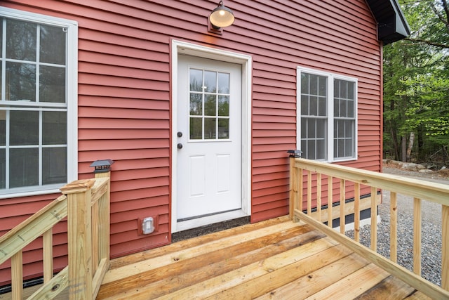 23 Bray Cir, Passadumkeag, ME 04475 - view of wooden terrace