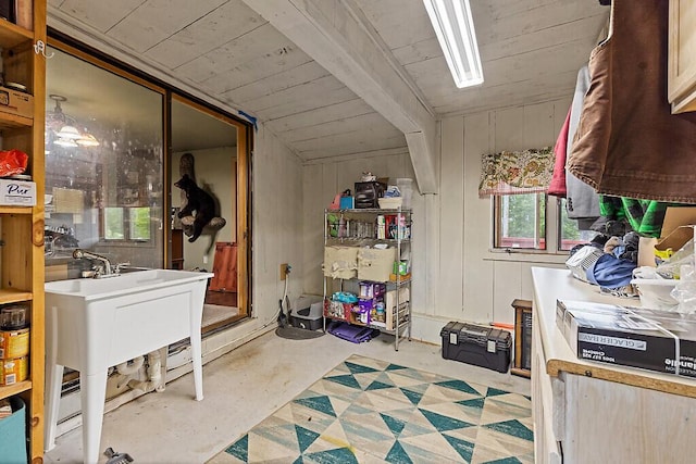 753 Ridge Rd, Windsor, ME 04363 - miscellaneous room featuring concrete floors