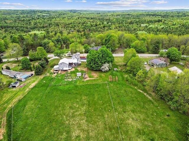 753 Ridge Rd, Windsor, ME 04363 - aerial view of property and surrounding area featuring a heavily wooded area