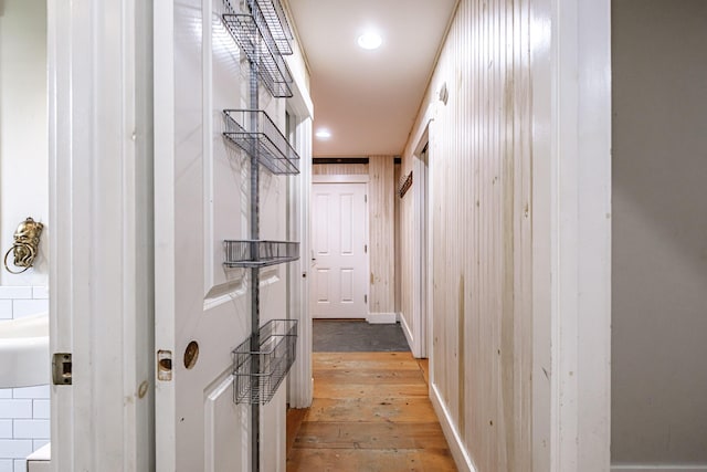 76 Old W Bethel Road, Albany Twp, ME 04217 - corridor featuring light wood-style flooring and recessed lighting