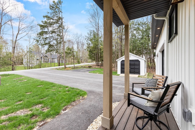 64 Autumn Rdg, Sabattus, ME 04280 - wooden deck with an outdoor structure