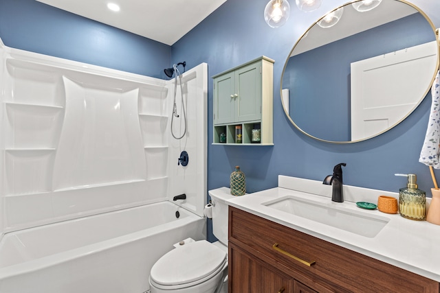 64 Autumn Rdg, Sabattus, ME 04280 - bathroom with vanity, shower / tub combination, and toilet