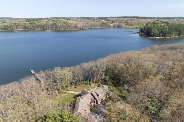 50 Higbee Ln, Boothbay, ME 04571 - bird's eye view of a nearby body of water and a heavily wooded area