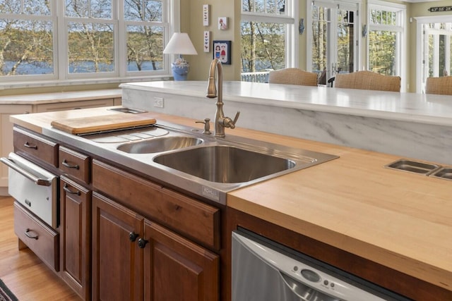50 Higbee Ln, Boothbay, ME 04571 - kitchen featuring dishwashing machine, plenty of natural light, and a sink