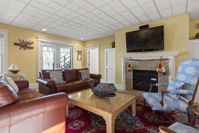 50 Higbee Ln, Boothbay, ME 04571 - living room with a premium fireplace
