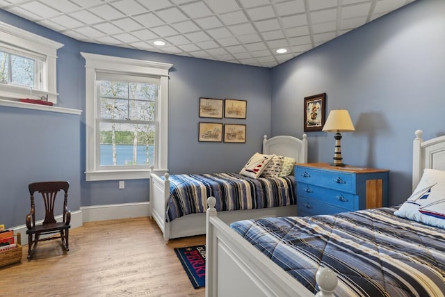 50 Higbee Ln, Boothbay, ME 04571 - bedroom with light wood finished floors, baseboards, and recessed lighting