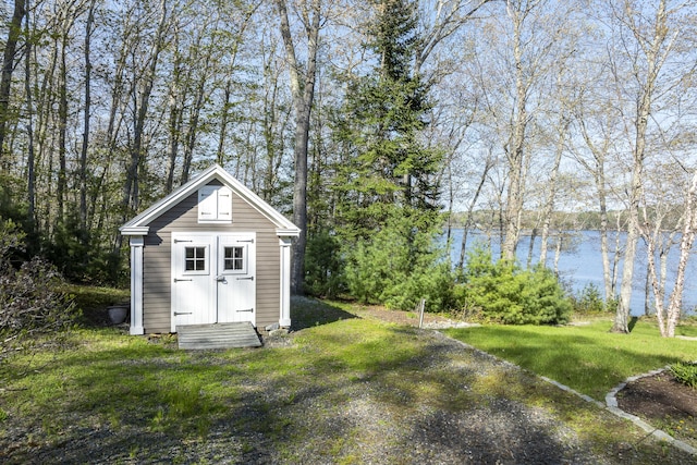 50 Higbee Ln, Boothbay, ME 04571 - view of shed featuring a water view