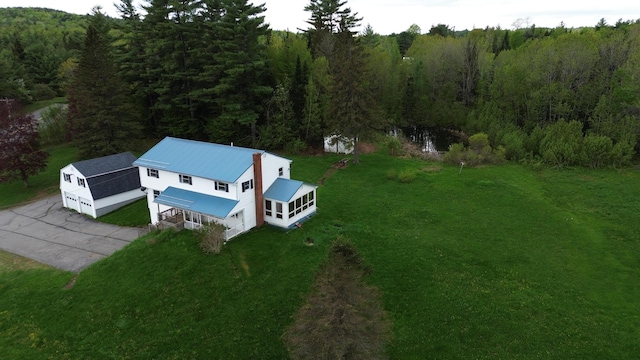 81 S Main St, Athens, ME 04912 - view from above of property featuring a forest