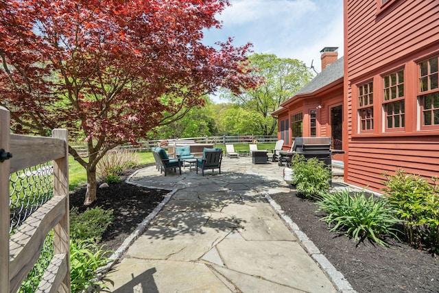 70 Cider Hill Rd, York, ME 03909 - view of patio / terrace with outdoor lounge area and grilling area