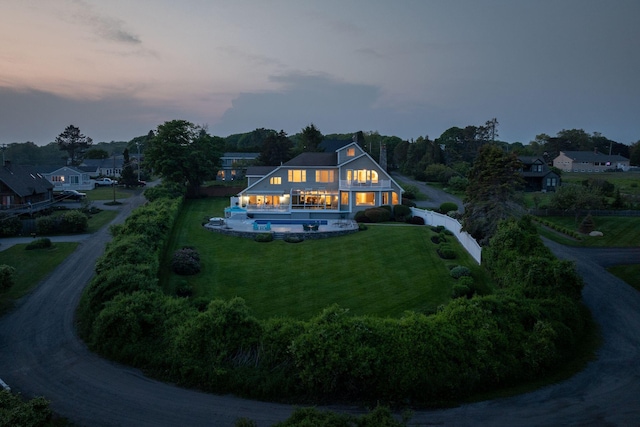 25 Ocean Ave, Cape Elizabeth, ME 04107 - view of front facade with an outdoor pool and a balcony