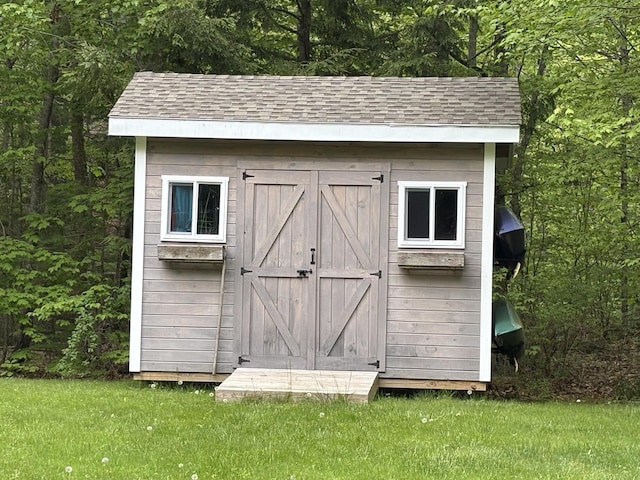 282 Pierces Point Rd, Windsor, ME 04363 - view of shed