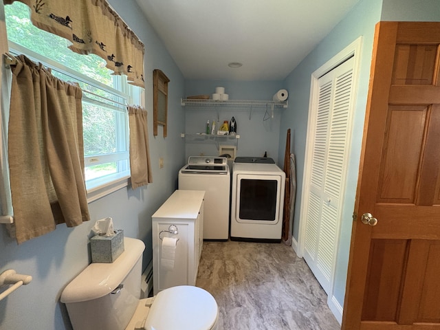 282 Pierces Point Rd, Windsor, ME 04363 - laundry area with separate washer and dryer