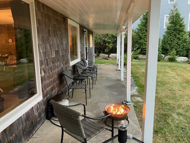 42 Old Mill Rd, Bristol, ME 04554 - porch with a lawn