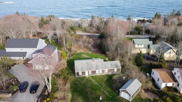 42 Old Mill Rd, Bristol, ME 04554 - aerial view of residential area featuring a nearby body of water