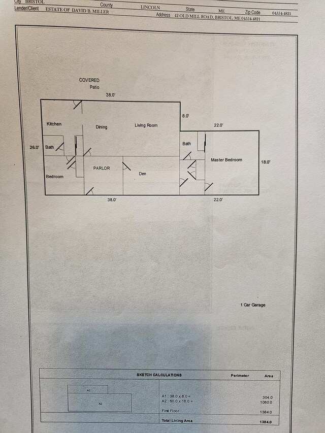 42 Old Mill Rd, Bristol, ME 04554 - room layout