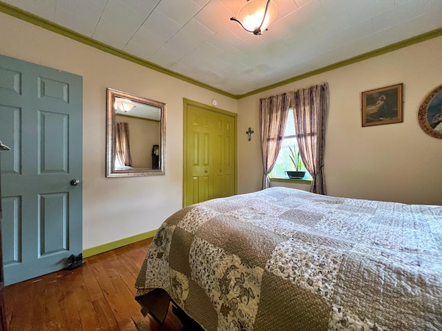 13 Pearl St, Fort Kent, ME 04743 - bedroom with crown molding, wood-type flooring, and baseboards