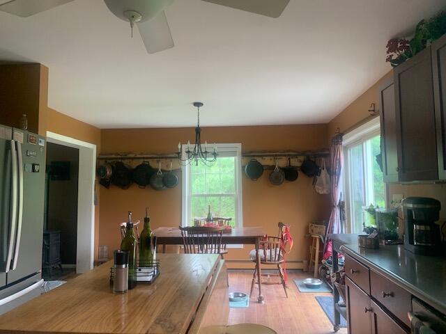 196 Lambert Rd, Brewer, ME 04412 - dining area featuring light wood-style flooring