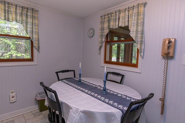 18 Julian St, Sebago, ME 04029 - dining room featuring healthy amount of natural light and ornamental molding