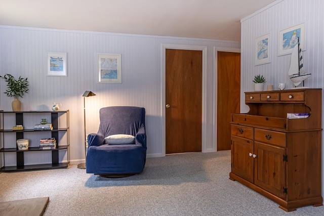 18 Julian St, Sebago, ME 04029 - living area featuring carpet flooring
