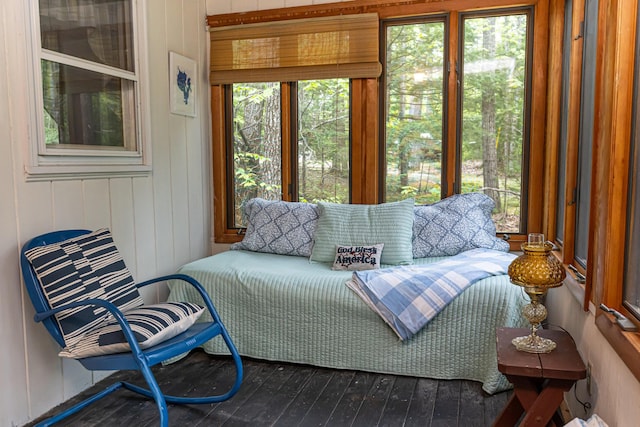 18 Julian St, Sebago, ME 04029 - sunroom / solarium featuring hardwood / wood-style floors