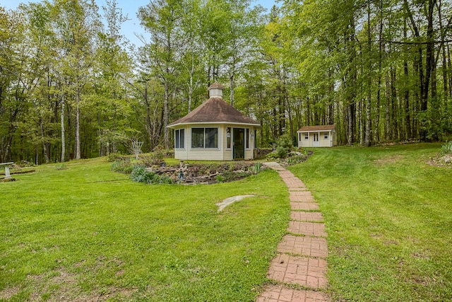 19 Rumery Rd, Lyman, ME 04002 - view of grassy yard featuring an outbuilding