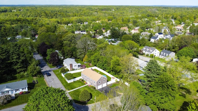 77 Carter St, Portland, ME 04103 - aerial overview of property's location featuring a forest and nearby suburban area