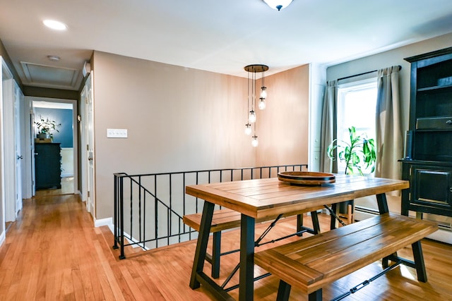 77 Carter St, Portland, ME 04103 - dining area featuring light wood-style floors and baseboards