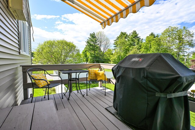 77 Carter St, Portland, ME 04103 - wooden terrace featuring a grill