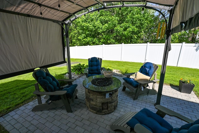 77 Carter St, Portland, ME 04103 - view of patio / terrace with a fire pit