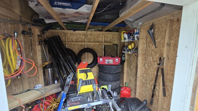 2 Fairview Ave, Houlton, ME 04730 - storage room featuring a garage