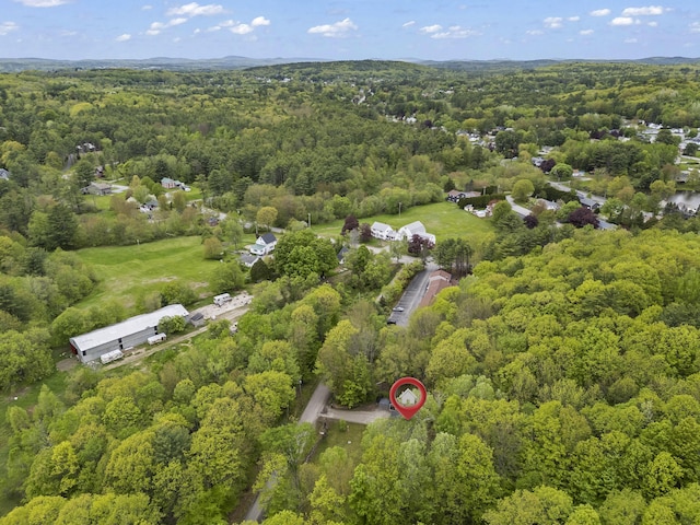 2 Ball Park Rd, Lewiston, ME 04240 - aerial view of property and surrounding area with a heavily wooded area