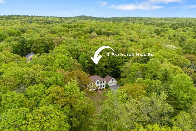 3 Payneton Hill Rd, York, ME 03909 - aerial view of property and surrounding area with a forest