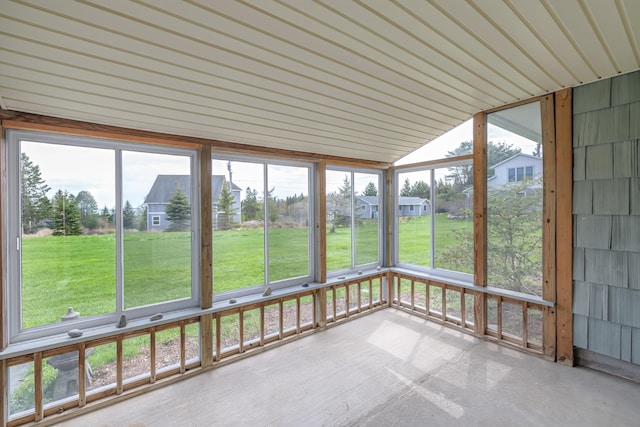 4 Seawall Point Ln, Southwest Harbor, ME 04679 - unfurnished sunroom featuring vaulted ceiling and healthy amount of natural light