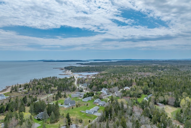 4 Seawall Point Ln, Southwest Harbor, ME 04679 - aerial view of property and surrounding area with a forest and a nearby body of water