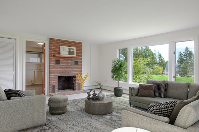4 Seawall Point Ln, Southwest Harbor, ME 04679 - living room featuring a fireplace and wood finished floors