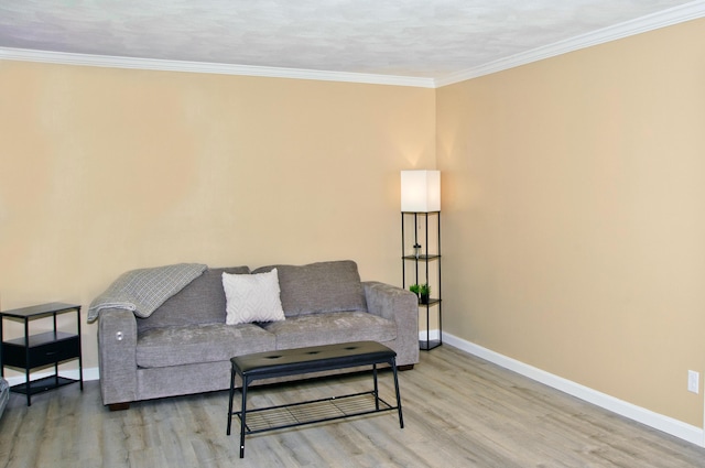 60 Rolling Rdg, Jay, ME 04239 - living area with light wood-style floors and crown molding