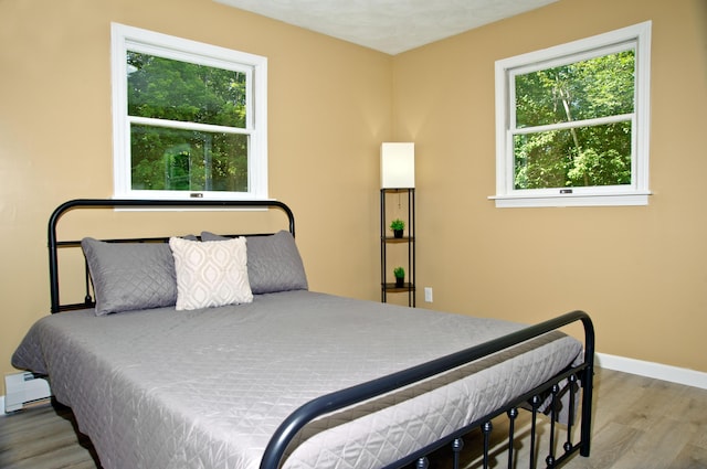 60 Rolling Rdg, Jay, ME 04239 - bedroom with wood finished floors, multiple windows, and a baseboard radiator
