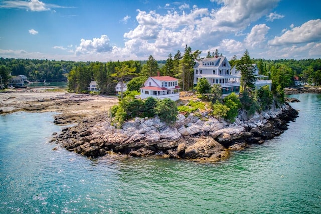 16 Tilton Ln, Southport, ME 04576 - view of subject property featuring a large body of water and a forest