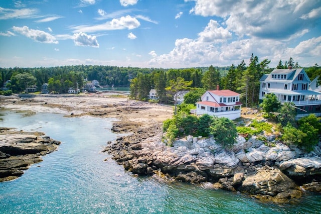 16 Tilton Ln, Southport, ME 04576 - aerial view of a heavily wooded area and a large body of water