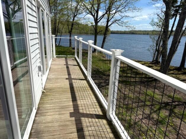5 N Vigue Shore Rd, Albion, ME 04910 - deck featuring a water view