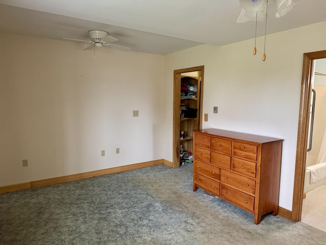 2 Cemetery Rd, Eastport, ME 04631 - unfurnished room with a ceiling fan, carpet floors, and baseboards