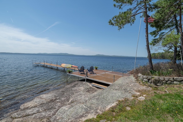 361 Cape Rd, Raymond, ME 04071 - dock area with a water and mountain view