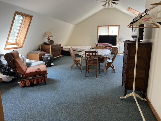 640 Bald Mountain Rd, Rangeley, ME 04970 - carpeted bedroom featuring vaulted ceiling