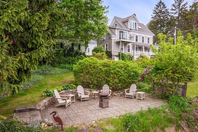 116 Whipple Rd, Kittery, ME 03904 - view of patio with a fire pit