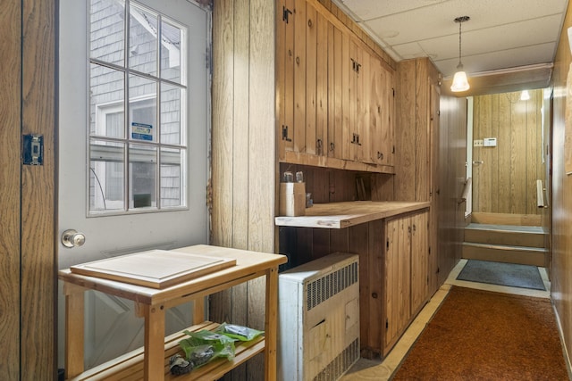 14 Lakeshore Dr, Belgrade, ME 04918 - bar with radiator heating unit, hanging light fixtures, and plenty of natural light