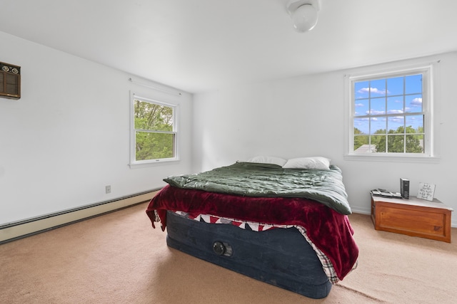 14 Lakeshore Dr, Belgrade, ME 04918 - carpeted bedroom featuring a baseboard radiator