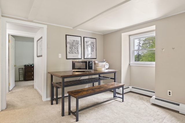 14 Lakeshore Dr, Belgrade, ME 04918 - office space with light carpet and a baseboard heating unit