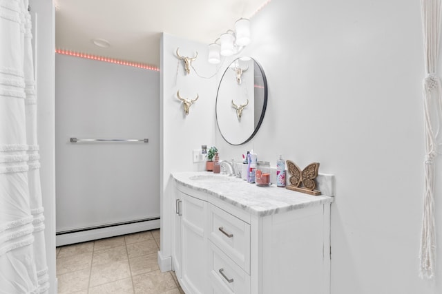14 Lakeshore Dr, Belgrade, ME 04918 - full bathroom with baseboard heating and vanity