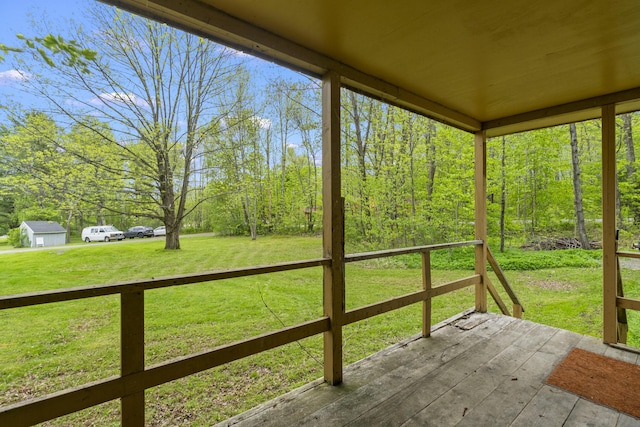 14 Lakeshore Dr, Belgrade, ME 04918 - deck featuring a lawn